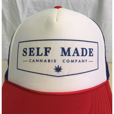 Self Made CANNABIS Snapback Mesh Trucker Hat RARE Cap Pot WEED Marijuana Leaf   eb-71726505